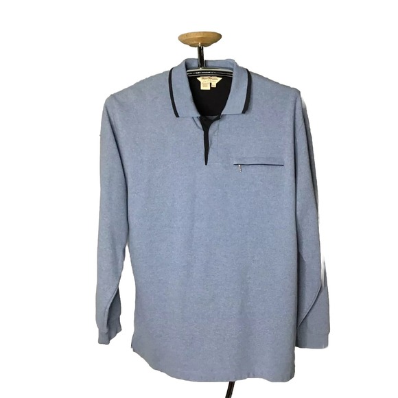 Norm Thompson Other - Norm Thompson Vintage Mens Gray Collared Sweater With Chest Pocket Size XXL